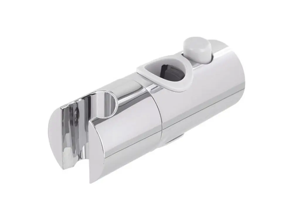 Brauseschieber in Chrom-Design von Ideal Standard. Das Produkt hat eine runde, glatte Form mit einer Aussparung und einem Bedienknopf.